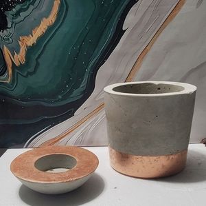 Handmade Concrete Planter 6" diameter